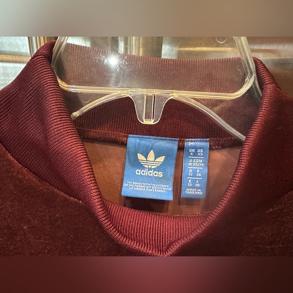 Adidas Maroon Velvet Dress with Logo - Picture 2 of 7